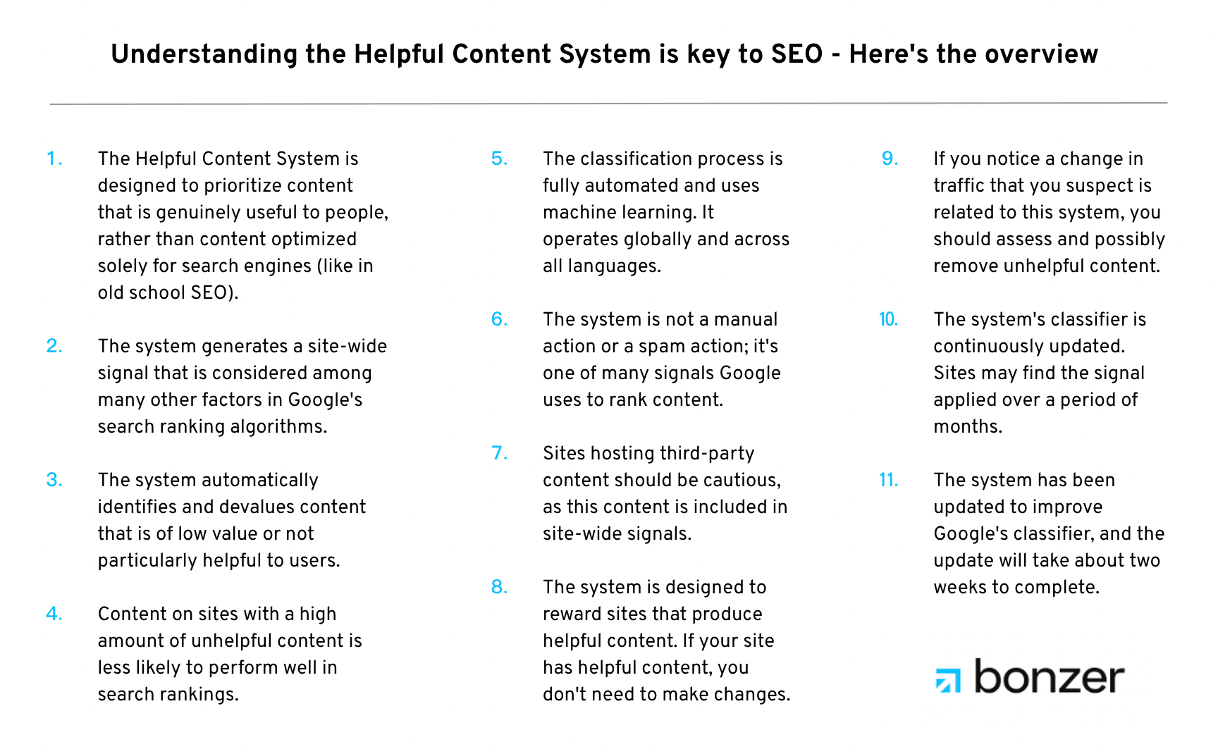 Google helpful content system overview